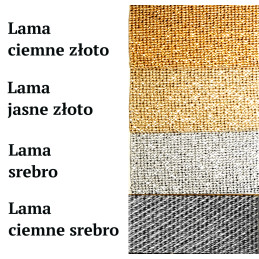 Lamówka brokat / lama zaprasowana dwustronnie na 15 mm bretka 20 mb