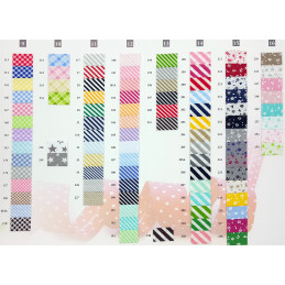 Lamówka bawełniana kratka zaprasowana dwustronnie 18 mm bretka 10 mb