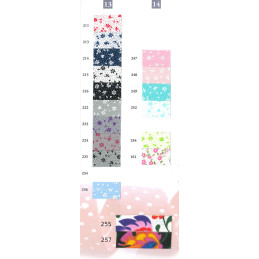 Lamówka bawełniana kwiatki zaprasowana dwustronnie 18 mm bretka 10 mb